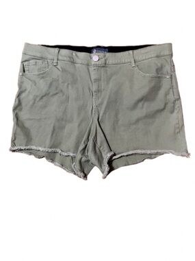 Democracy Ab Solution Olive Green Denim Shorts Size 20W
